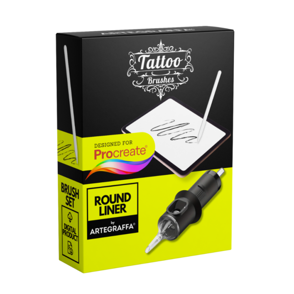 Procreate brush tattoo ROUND LINER - <h4><strong>7 Pennelli Custom Procreate per tatuatori</strong></h4> Simula un ago <strong>ROUND LINER</strong> Misure: 12<strong>01</strong>RL-12<strong>03</strong>RL-12<strong>05</strong>RL-12<strong>07</strong>RL-12<strong>09</strong>RL-12<strong>11</strong>RL-<strong>SPECIAL</strong> <strong>DOWNLOAD ILLIMITATI</strong>