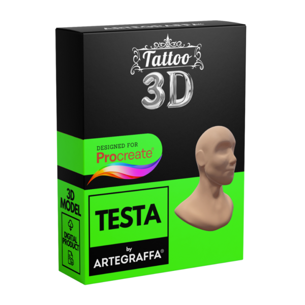 3D Model Procreate tattoo - Testa - <h4><strong>Modello 3D Procreate per Simulare l'anteprima interattiva del tatuaggio</strong></h4> <img class="alignnone size-full wp-image-1204" src="https://www.artegraffa.it/wp-content/uploads/2024/05/2-3.png" alt="" width="313" height="94" data-wp-editing="1" /> <ul> <li><strong>7 livelli Colore</strong> della pelle</li> <li><strong>1 livello righello</strong> per squadratura stancil</li> <li><strong>1 livello Texture 2D</strong> realistica</li> <li><strong>Importa o disegna</strong> il tuo progetto</li> <li><strong>Compatibile con Procreate</strong> App (disponibile solo per <strong>Apple iPad</strong>)</li> <li><strong>Prodotto digitale</strong> pronto al download</li> <li><strong>Facile da installare</strong> su Procreate</li> <li><a href="https://www.artegraffa.it/installazione-del-prodotto/"><strong>Istruzioni d'installazione</strong></a></li> </ul> <strong>DOWNLOAD ILLIMITATI </strong> <em>Per scaricare i tuoi prodotti dal sito ArteGraffa® devi </em><strong><a href="https://www.artegraffa.it/mio-account/" target="_blank" rel="noopener">Creare la tua utenza</a></strong> <img class="alignnone wp-image-1203 size-full" src="https://www.artegraffa.it/wp-content/uploads/2024/05/1-4.png" alt="" width="313" height="94" />