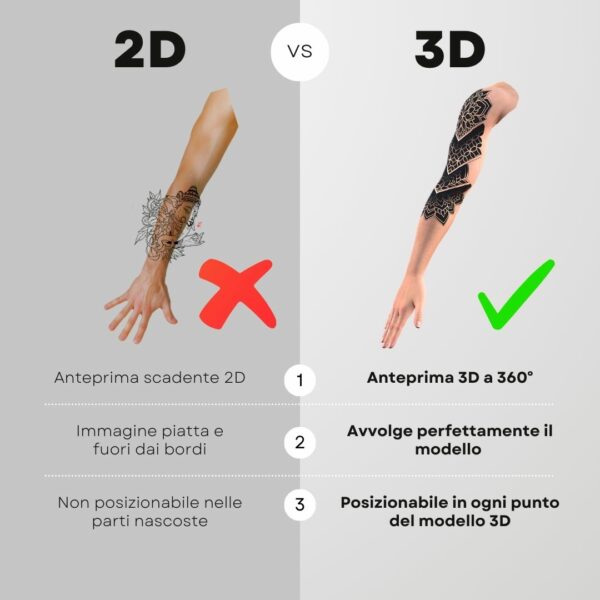 anteprima 3d tatuaggio